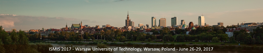ISMIS 2017, June 26-29, Warsaw, Poland